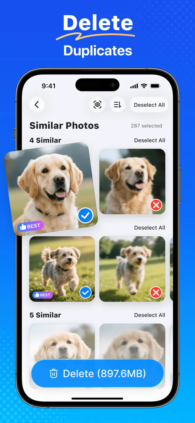 Delete duplicate photos